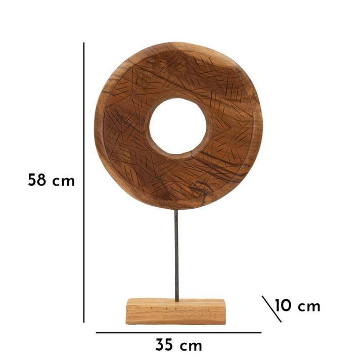 Dorat skulptur brun teak