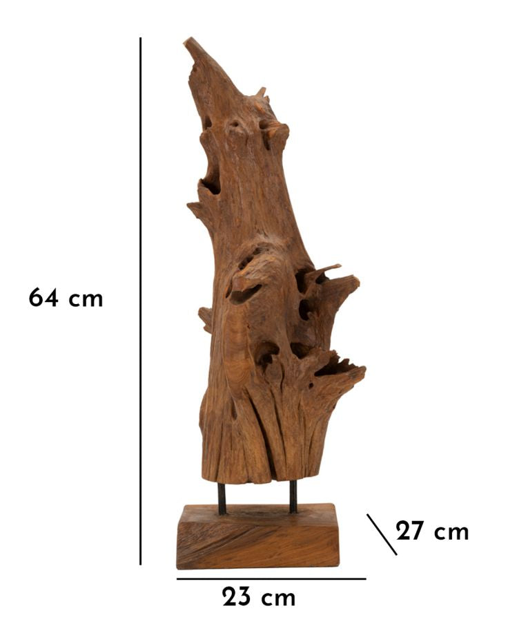 Mauro Ferretti Akar skulptur i teak 64 cm
