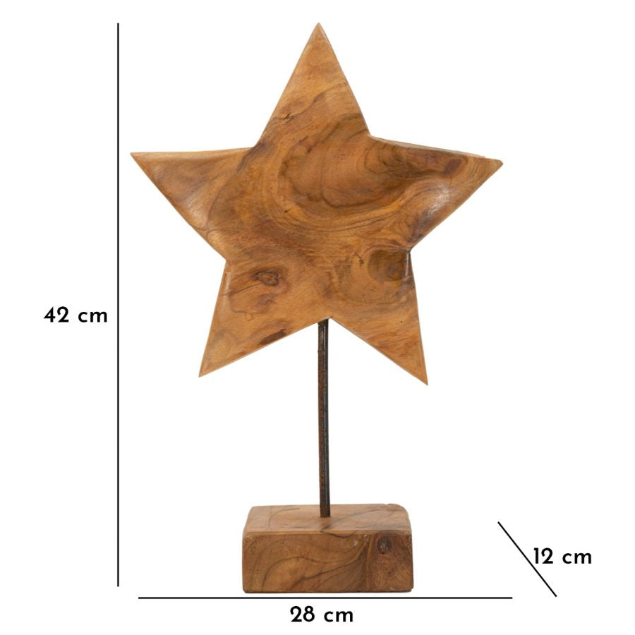 Mauro Ferretti Star skulptur i teak