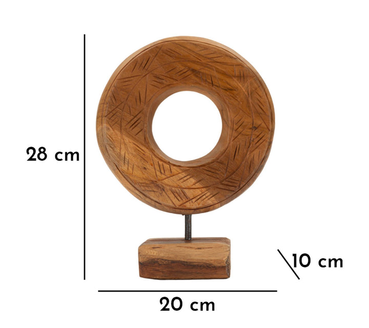 Mauro Ferretti Dorat skulptur i teak 20 cm
