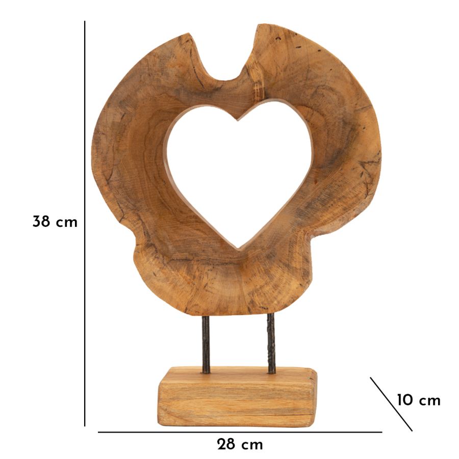 Mauro Ferretti Hasi skulptur i teak 38 cm