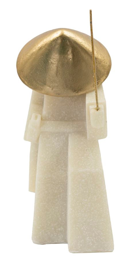 Mauro Ferretti Toku Quarzy samurajskulptur - vit/guld – Vit och guld, Polyresin och metall, 14 × 9 × 24,5 cm – bild 2