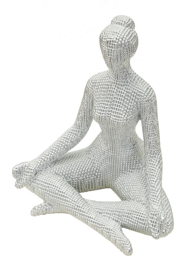 Mauro Ferretti Yoga Woman skulptur – Polyresin, 20,5 × 15,5 × 23 cm – bild 3