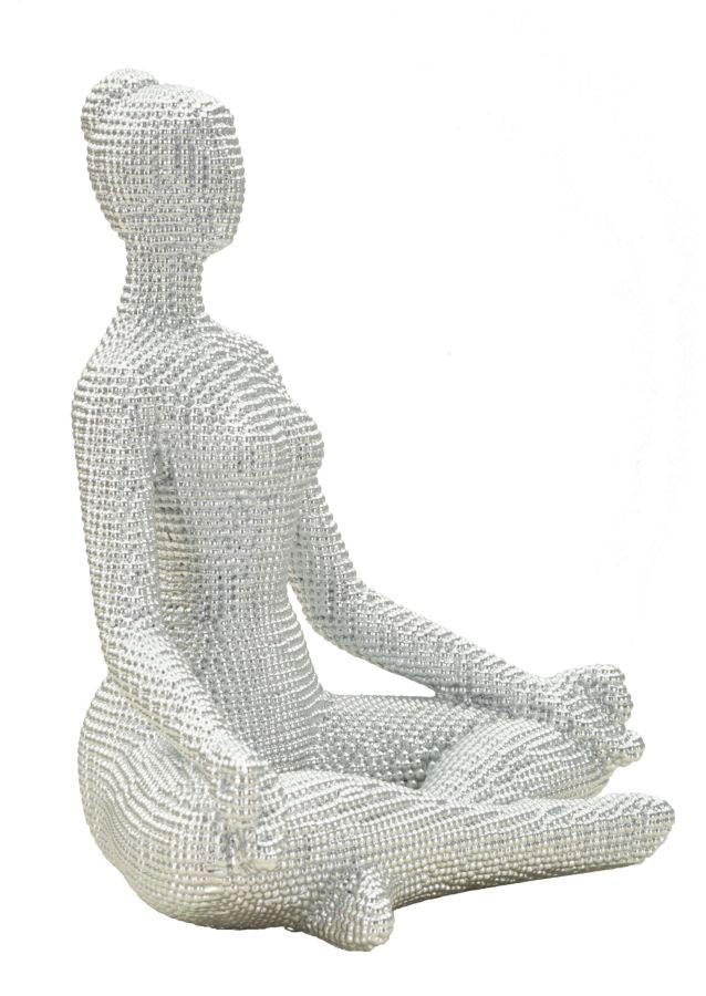 Mauro Ferretti Yoga Woman skulptur – Polyresin, 20,5 × 15,5 × 23 cm – bild 4