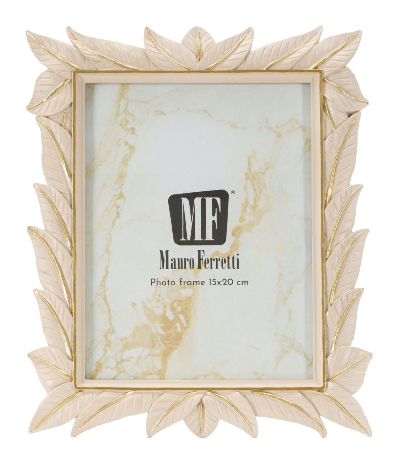 Mauro Ferretti Leaffy fotoram 15 × 20 cm - crème/guld