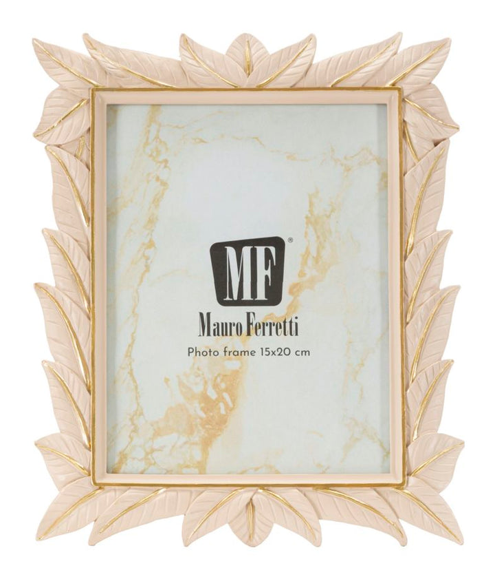 Mauro Ferretti Leaffy fotoram 15 × 20 cm - crème/guld