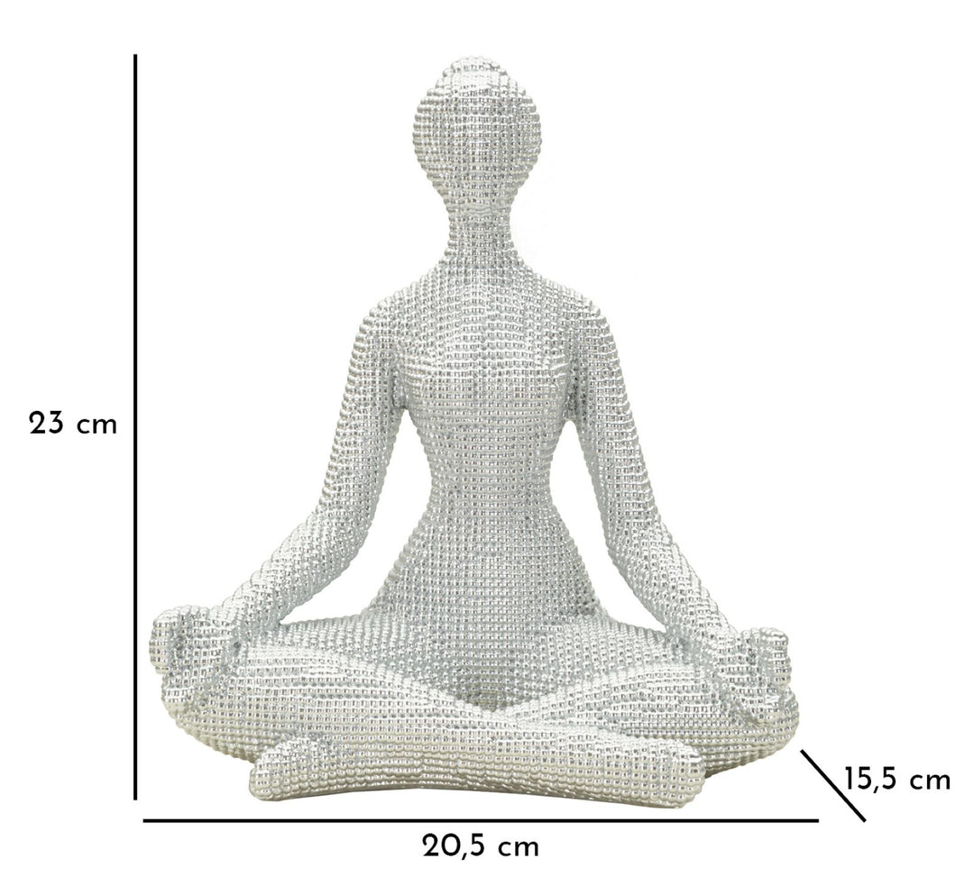 Mauro Ferretti Yoga Woman skulptur – Polyresin, 20,5 × 15,5 × 23 cm – bild 7