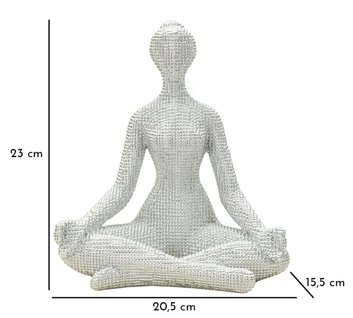 Mauro Ferretti Yoga Woman skulptur – Polyresin, 20,5 × 15,5 × 23 cm – bild 7