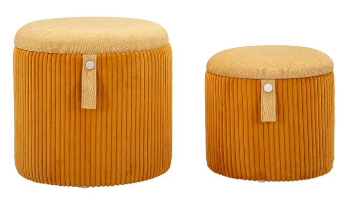 Mauro Ferretti Bolzano förvaringspuffar 2-pack - senapsgul