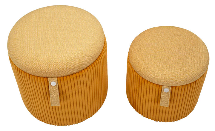 Mauro Ferretti Bolzano förvaringspuffar 2-pack - senapsgul