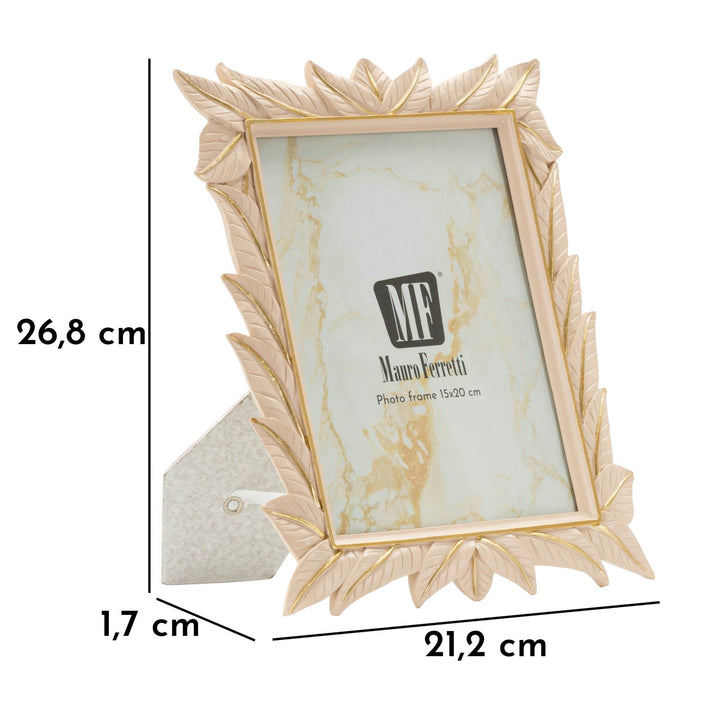 Mauro Ferretti Leaffy fotoram 15 × 20 cm - crème/guld