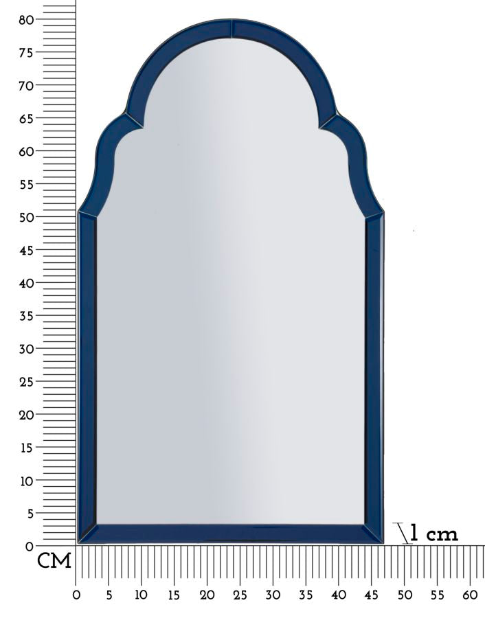 Mauro Ferretti Tangier Blue väggspegel 47 × 80 cm - blå