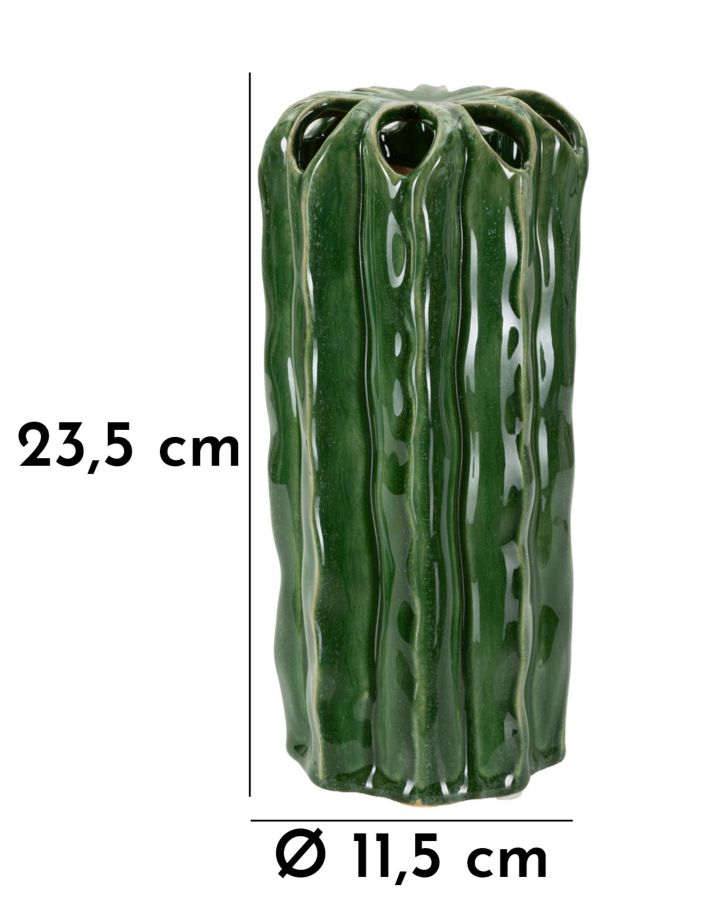 Mauro Ferretti Tall Cactus vas Ø11,5 × 23,5 cm - grön