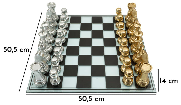 Mauro Ferretti schackset svart/vitt 50,5 cm