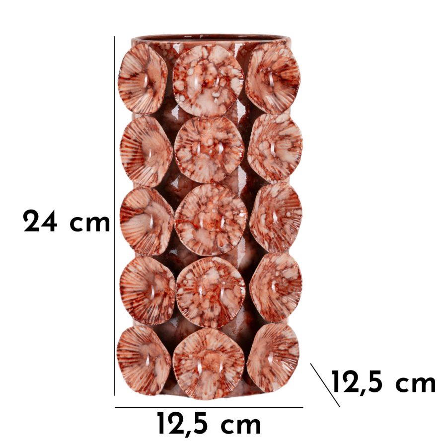 Mauro Ferretti Drop vas 12,5 × 12,5 × 24 cm - röd