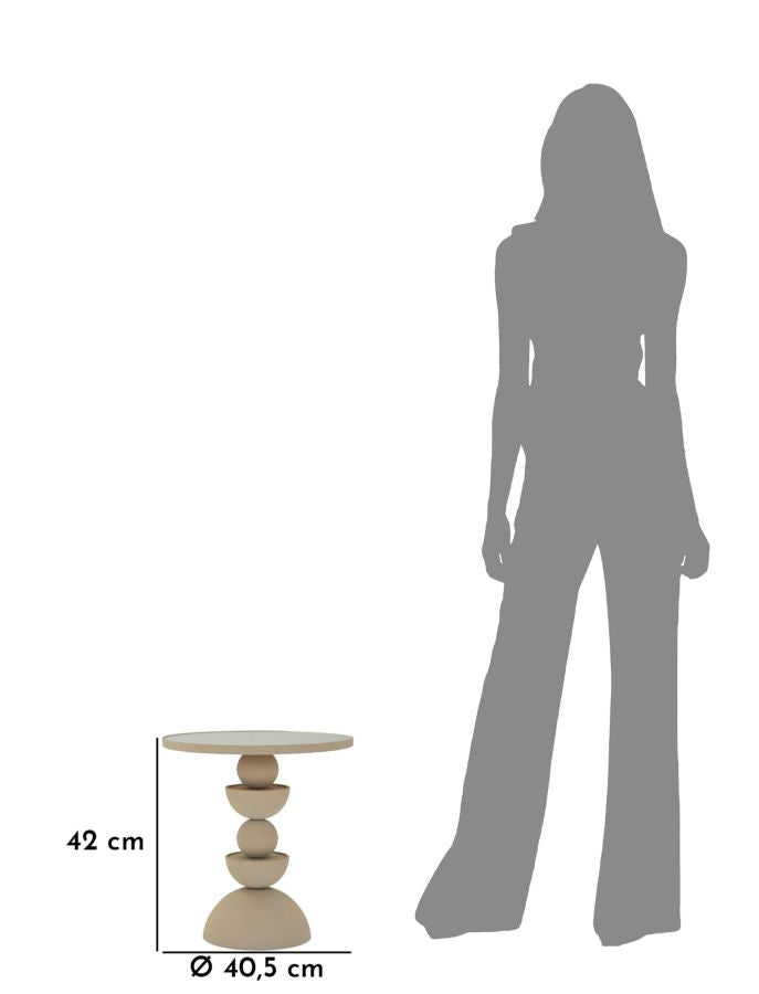 Mauro Ferretti Dune sidobord med spegel Ø40,5 cm