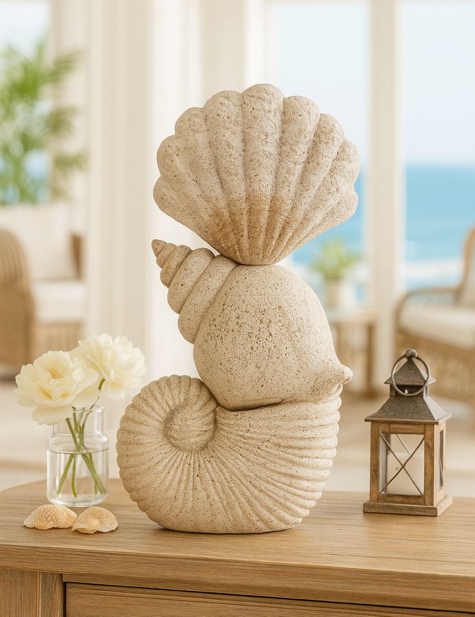 Mauro Ferretti Conchiglia Sand snäckskulptur 30,2 cm - beige