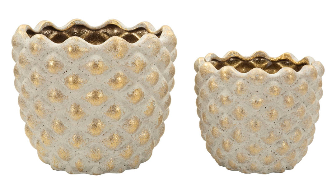 Mauro Ferretti Pepitas ytterkrukor 2-pack - grå/guld