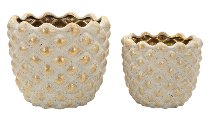 Mauro Ferretti Pepitas ytterkrukor 2-pack - grå/guld