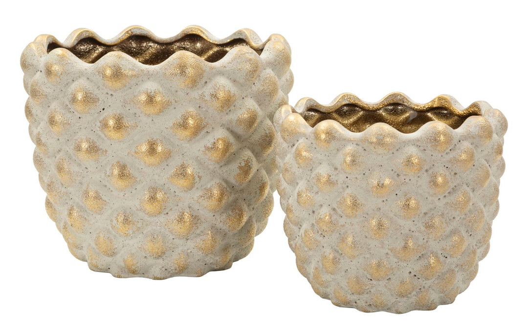 Mauro Ferretti Pepitas ytterkrukor 2-pack - grå/guld