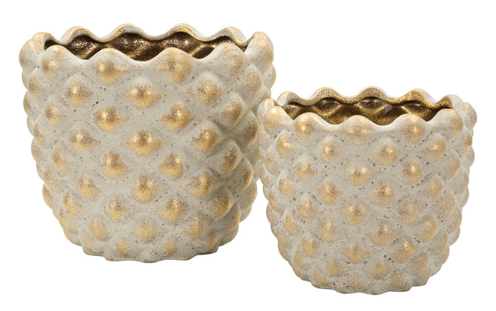 Mauro Ferretti Pepitas ytterkrukor 2-pack - grå/guld