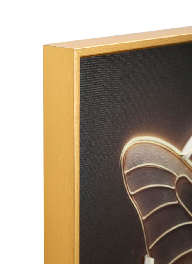 Mauro Ferretti Butterfly LED-tavla 50 × 50 cm - multicolor/guld
