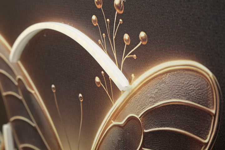 Mauro Ferretti Butterfly LED-tavla 50 × 50 cm - multicolor/guld