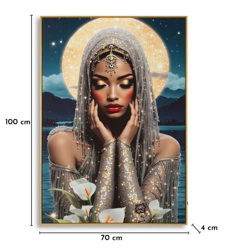 Mauro Ferretti Venus LED-tavla 70 × 100 cm - multicolor/guld