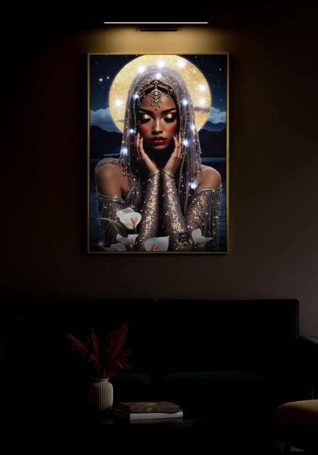 Mauro Ferretti Venus LED-tavla 70 × 100 cm - multicolor/guld