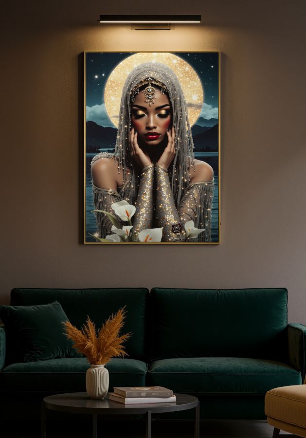 Mauro Ferretti Venus LED-tavla 70 × 100 cm - multicolor/guld