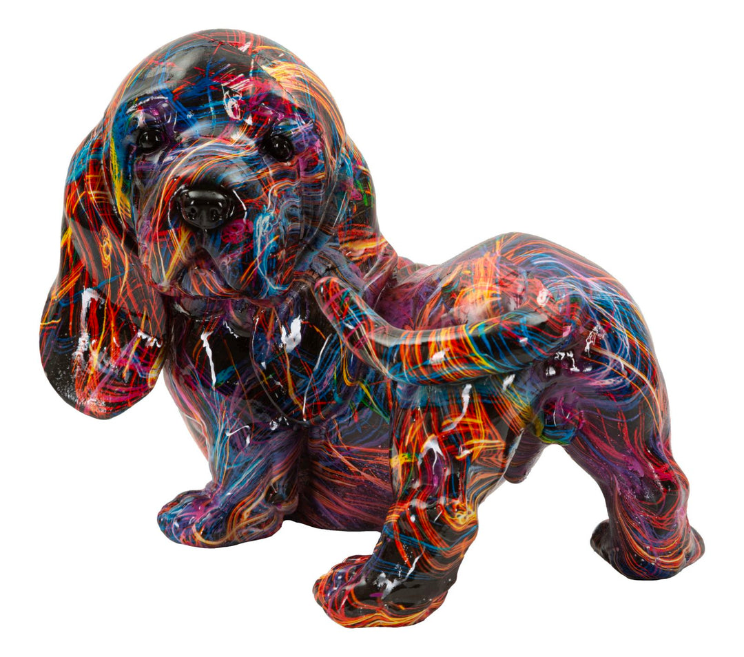 Mauro Ferretti Bassotto Psyco taxfigur 20 cm - multifärgad