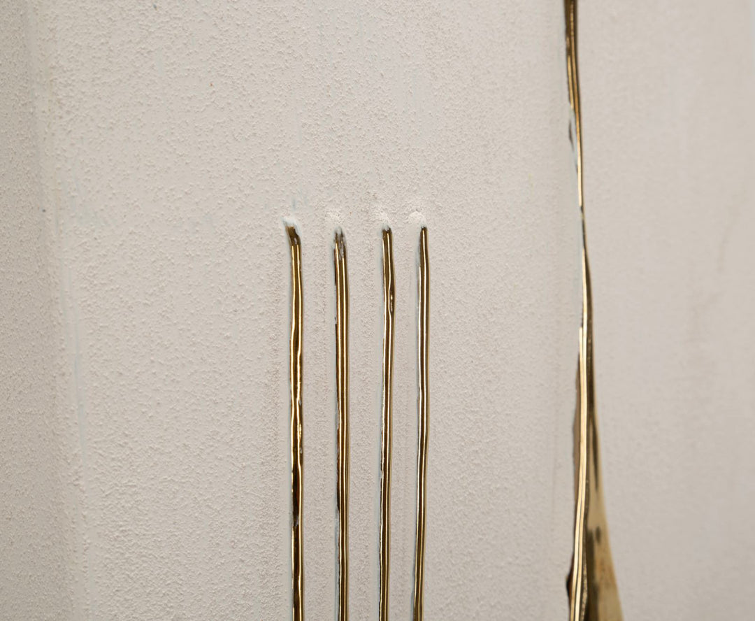 Mauro Ferretti Mumbasa väggdekoration 25 × 6,5 × 39,5 cm - vit/guld