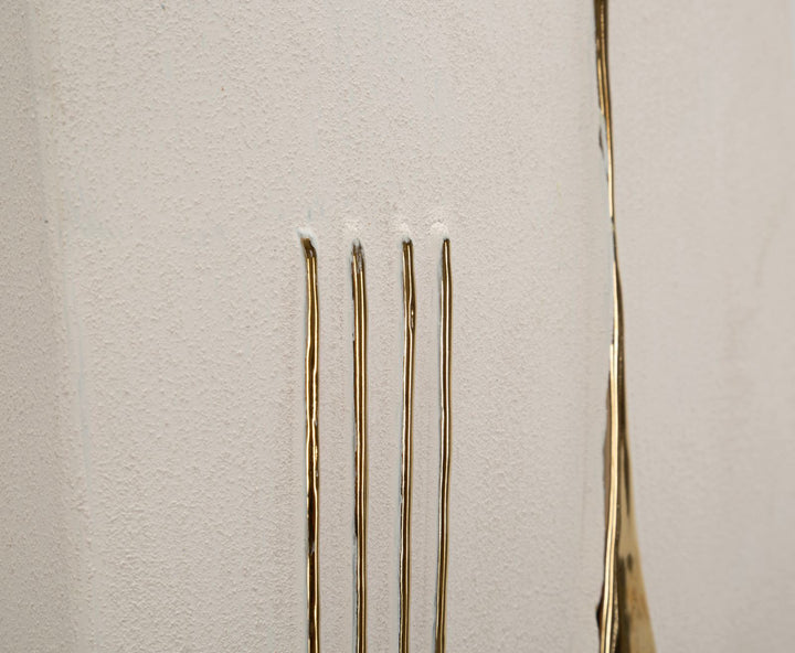 Mauro Ferretti Mumbasa väggdekoration 25 × 6,5 × 39,5 cm - vit/guld