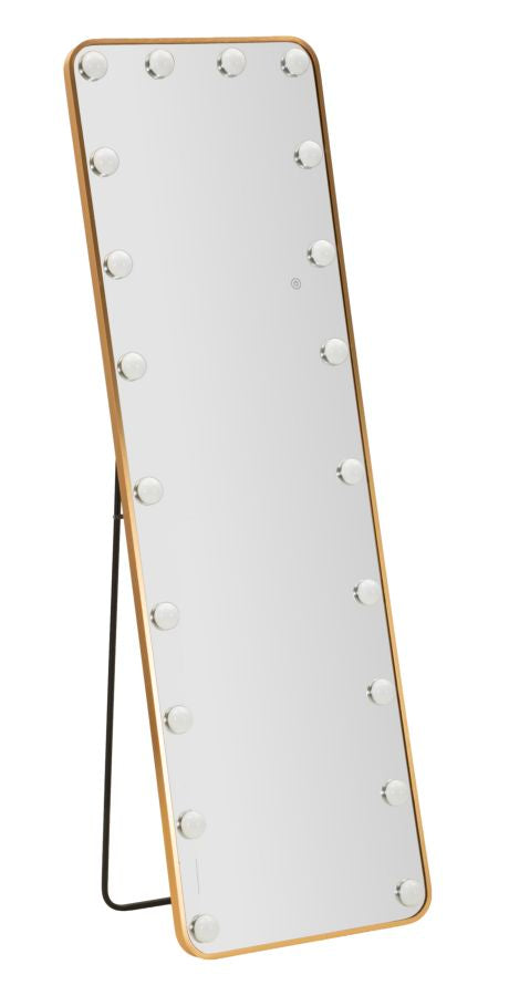 Mauro Ferretti Hollywood LED-golvspegel 50 × 160 cm - guld