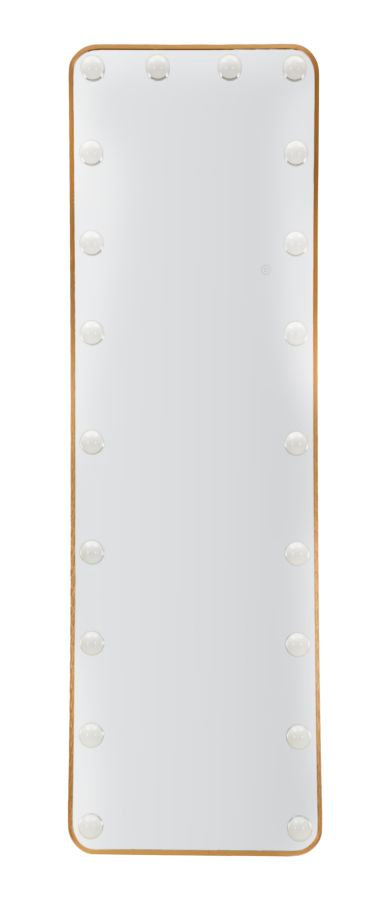 Mauro Ferretti Hollywood LED-golvspegel 50 × 160 cm - guld