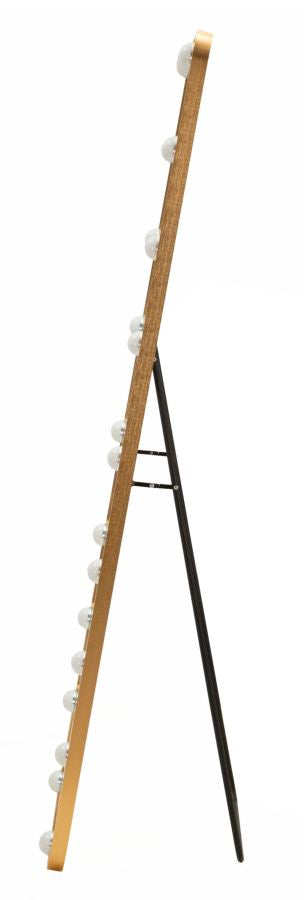 Mauro Ferretti Hollywood LED-golvspegel 50 × 160 cm - guld