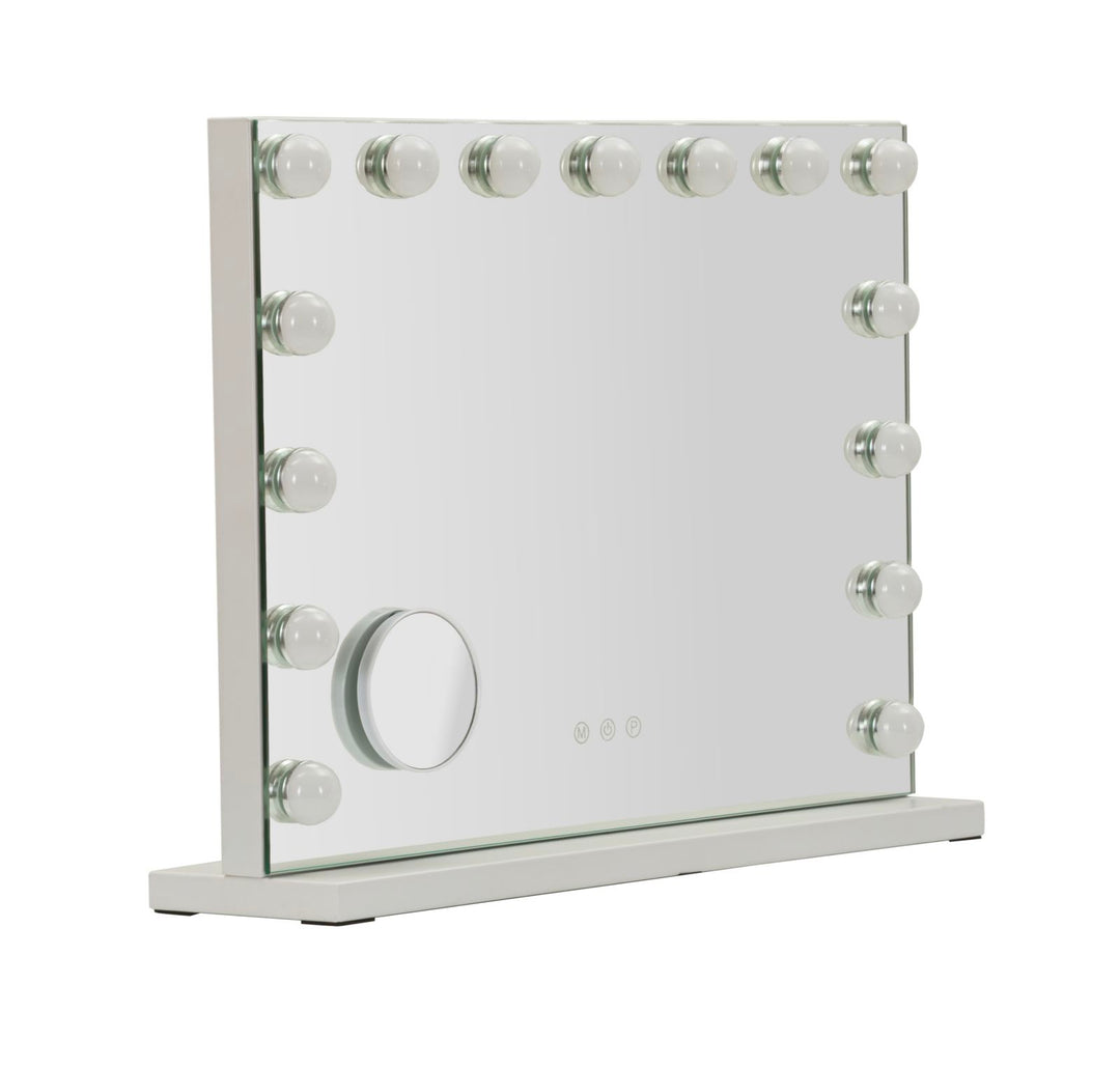 Mauro Ferretti Hollywood LED-sminkspegel 55 × 43 cm - vit