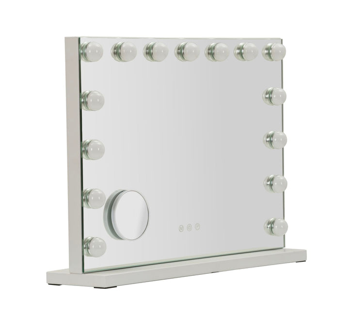 Mauro Ferretti Hollywood LED-sminkspegel 55 × 43 cm - vit