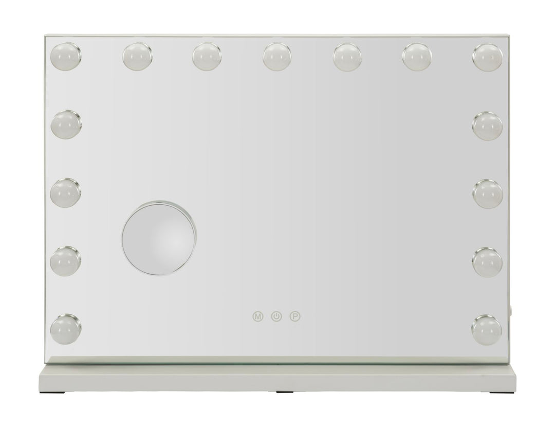 Mauro Ferretti Hollywood LED-sminkspegel 55 × 43 cm - vit