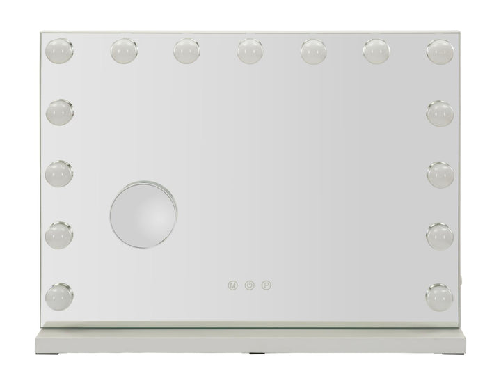 Mauro Ferretti Hollywood LED-sminkspegel 55 × 43 cm - vit