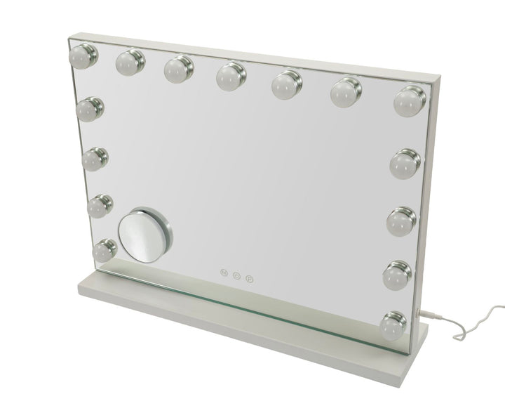 Mauro Ferretti Hollywood LED-sminkspegel 55 × 43 cm - vit