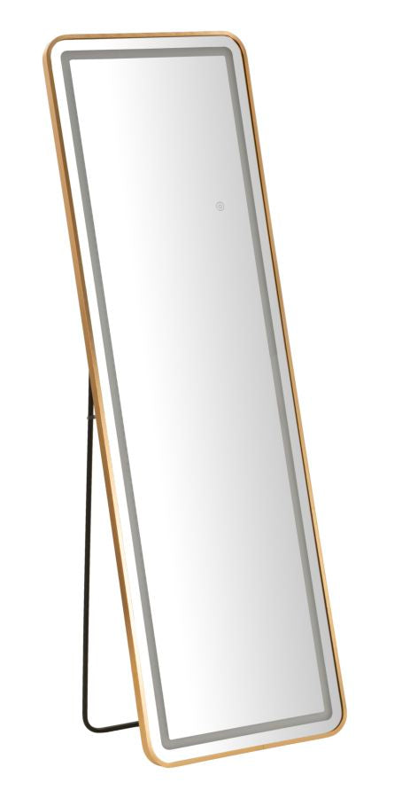 Mauro Ferretti Simple LED-golvspegel 50 × 160 cm - guld