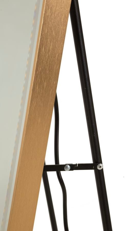 Mauro Ferretti Simple LED-golvspegel 50 × 160 cm - guld