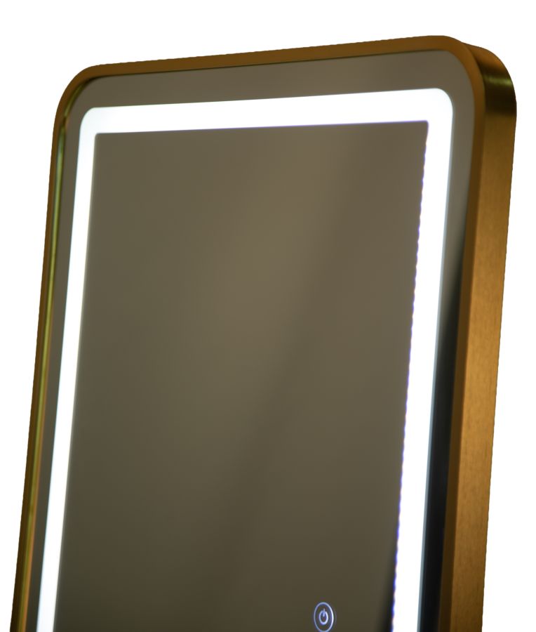 Mauro Ferretti Simple LED-golvspegel 50 × 160 cm - guld