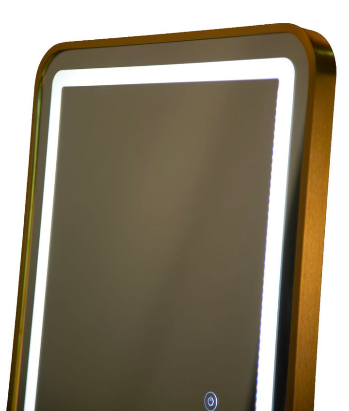 Mauro Ferretti Simple LED-golvspegel 50 × 160 cm - guld