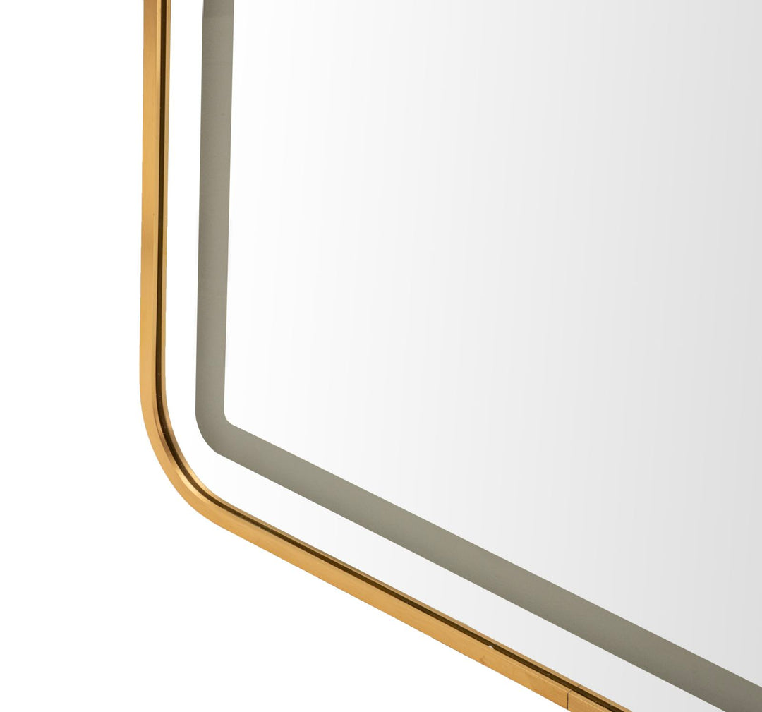 Mauro Ferretti Simple LED-golvspegel 50 × 160 cm - guld