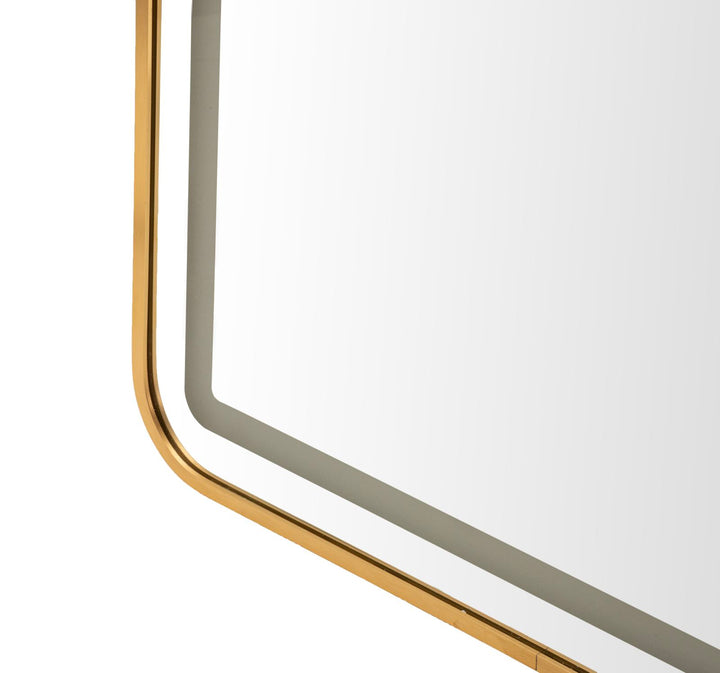 Mauro Ferretti Simple LED-golvspegel 50 × 160 cm - guld