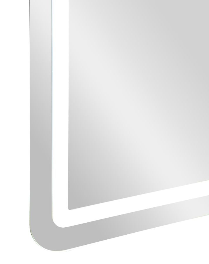 Mauro Ferretti Simple rektangulär LED-spegel 60 × 80 cm - silver