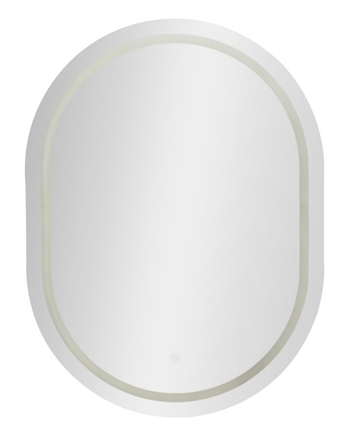 Mauro Ferretti Simple oval LED-spegel 60 × 80 cm - silver