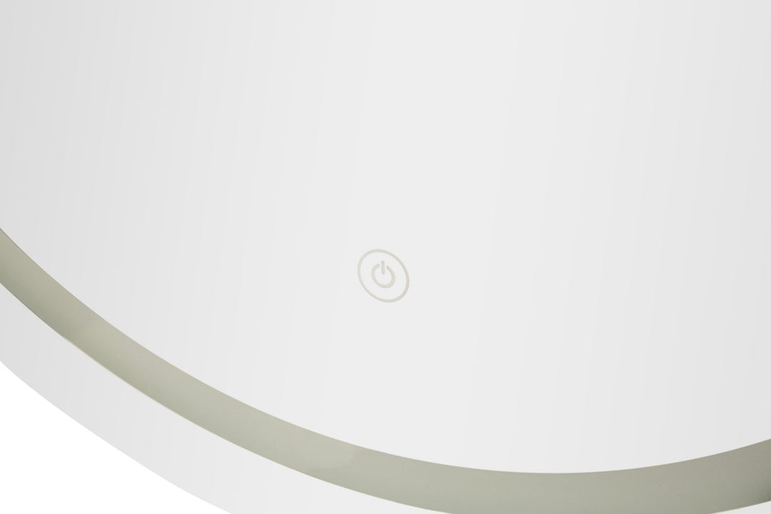Mauro Ferretti Simple oval LED-spegel 60 × 80 cm - silver